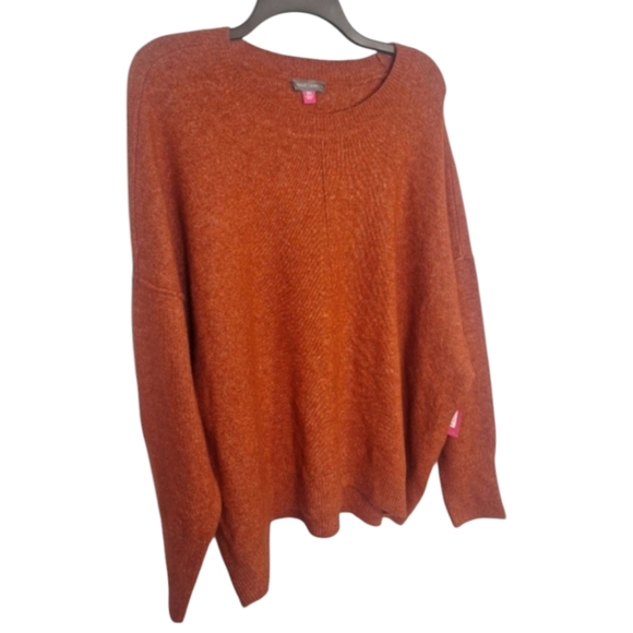 Vince Camuto Women’s Rusty Orange Exposed Seam  Crewneck Sweater XXL - Picture 1 of 10